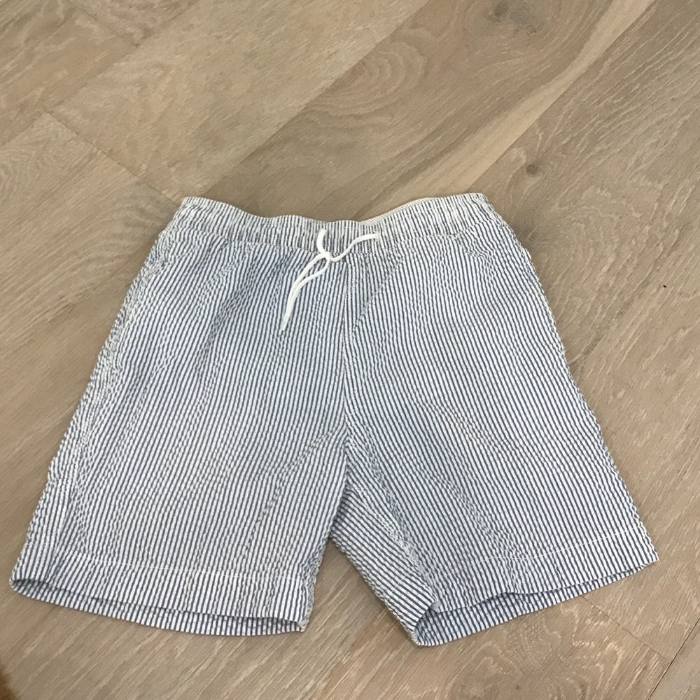 Boys J Crew Seersucker Swim Trunks 10